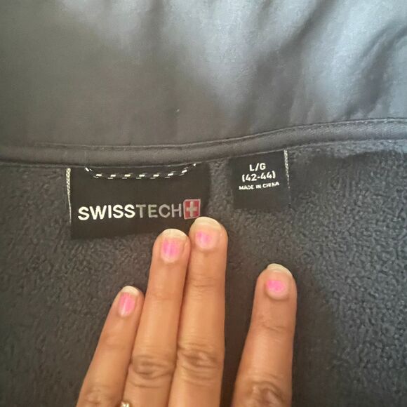 Swiss Tech Men's Gray Full Zip Coats Fleece Winter Jacket L/G (42-44) - Picture 4 of 9